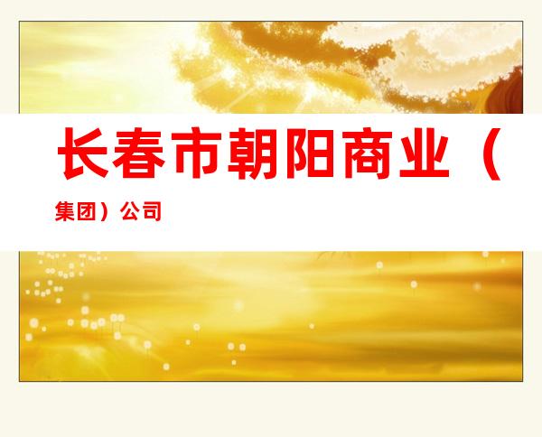 长春市朝阳商业（集团）公司